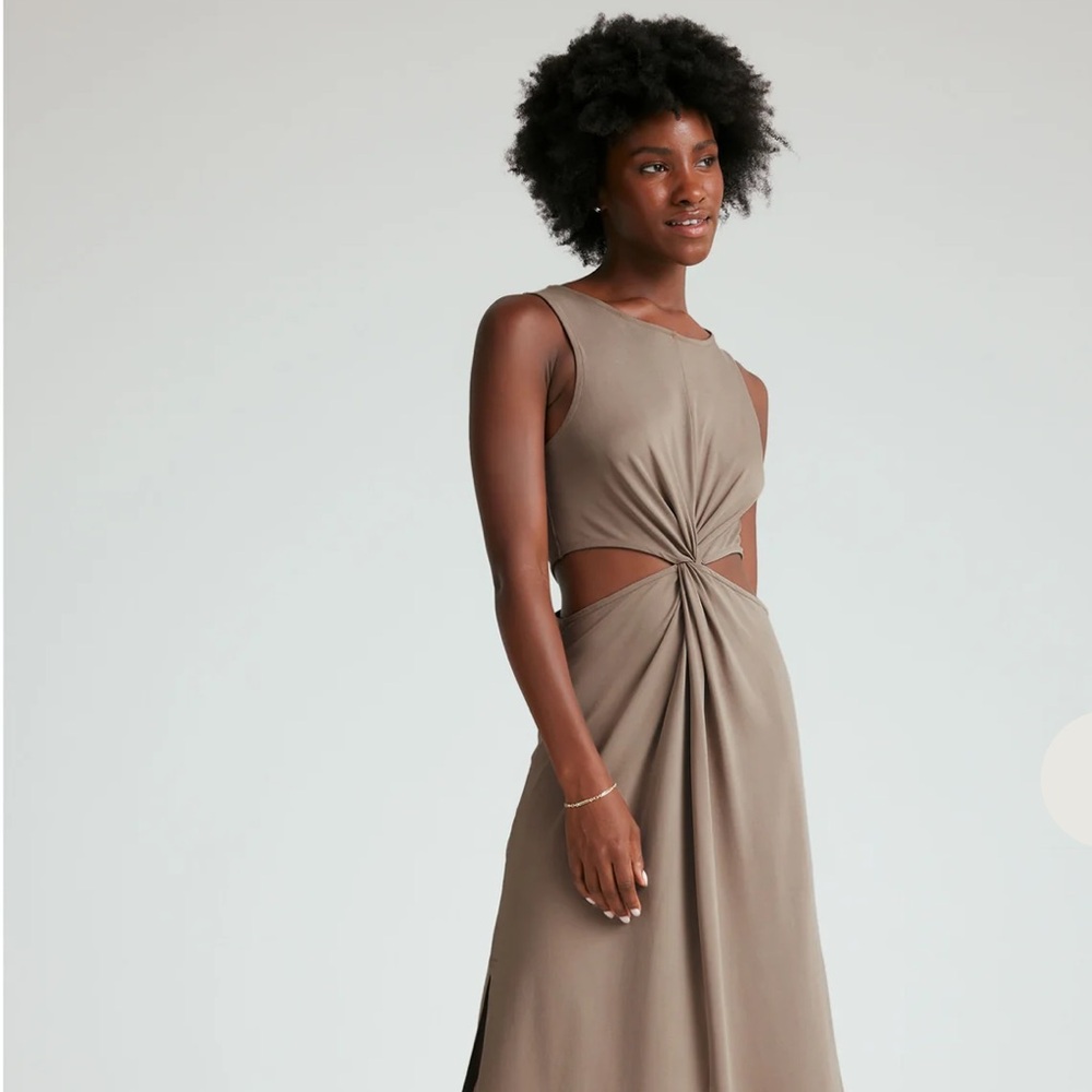 Beyond Yoga Beige Maxi Dress